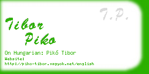 tibor piko business card