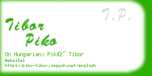 tibor piko business card